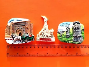Marokko✅ China✅ Osterinseln✅ HARZMAGNET SET 3D-SOUVENIR SELTENES SET14 - Bild 1 von 2