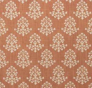 ANDREW MARTIN CURTAIN FABRIC DESIGN Sprig 3.6 MTRS ORANGE GARDEN PATH COLLECTION - Picture 1 of 7