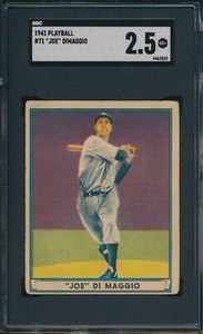 1941 PLAY BALL BASEBALL #71 JOE DiMAGGIO SGC 2.5 GOOD+ HOF YANKEES