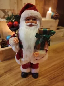 45cm Traditional Standing Christmas Santa Claus With Teddy Father Xmas Figure UK - Picture 1 of 6