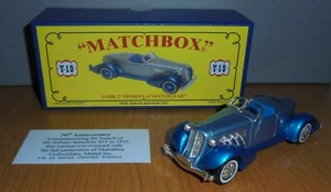 Matchbox Yesteryear Y19 Auburn Speedster 70th Anniversary Blue Chrome 24 Code 2 - Picture 1 of 6