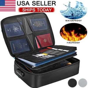 2000℉ Fire Proof money Bag Fireproof Document Pouch Waterproof Safe Cash US - Picture 1 of 12