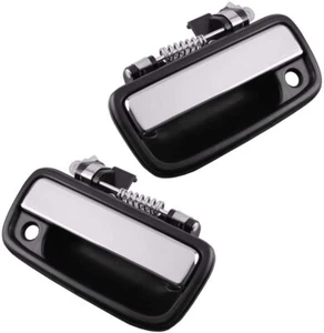 2X For 2002 2003 2004 Toyota Tacoma Front Left Right Door Handle Black & Chrome - Picture 1 of 8