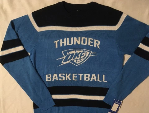 Oklahoma City Thunder OKC Men's Sweater Fan Wear Glow in the Dark - M, XL or 2XL Cover
