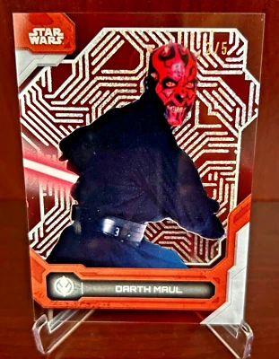 2024 Topps Star Wars High Tek DARTH MAUL Imperial Variation Red Color Match /5 - Image 1 of 4
