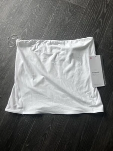 Top tubo Lululemon Nulu nuevo blanco maravilloso PVP £38 Y2K UK12/14 grande - Imagen 1 de 5