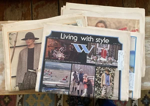 Vintage W weekly fashion magazine lot newspaper 1981 designer ads Versace Calvin - Imagen 1 de 17