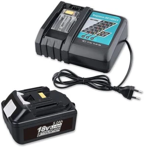 - 18V/5,0Ah für Makita Akku / Ladegerät BL1830 BL1850 DC18RC 14.4V-18V - Bild 1 von 10