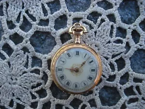 orologio monachina donna watch montre uhr reloj 18kt gold enamel and pearl? - Foto 1 di 6