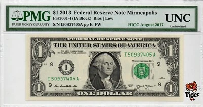 USA Banknote 2013 Federal Reserve Note 1 Dollar, GEM, Fr#3001-L, SN:I50937405A - Image 1 of 3