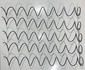 Lot Of 5 - AMS 7 Count Spiral - 2.6” Left, D20120-07 - Picture 1 of 5