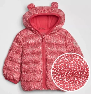 Baby Gap Girls 0-6 Months Red Floral Down Fill Coat. Nwt - Picture 1 of 8