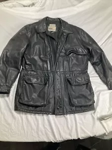 Chaqueta De Colección Sears Boulevard Club Cuero Suave Genuino Negra Aislada Talla M - Imagen 1 de 11