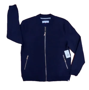 Sovereign Code Los Angeles Full Zip Nylon Jacket Size Medium Navy Blue NWT $109 - Picture 1 of 11