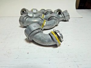 Arlington LT9050, 1/2", Insulated, 90D, Liquid Tight Conduit Connector, 1 pc - Picture 1 of 2