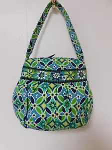 Vera Bradley Daisy Daisy Blue & Green Small Purse/Shoulder Bag - Picture 1 of 3