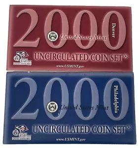 2000 Set di monete P & D non in circolazione con COA OGP - Foto 1 di 5
