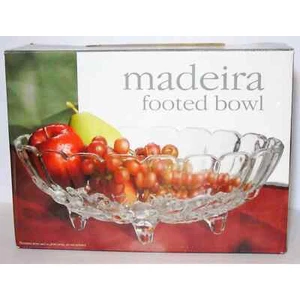 VTG Indiana Glass MADEIRA FOOTED BOWL 12.5" Serving Dish Holiday Fruit Salad Box - Picture 1 of 5