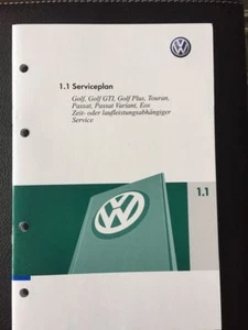 VW Serviceheft Scheckheft Serviceplan Wartungsheft Golf Passat Touran ab2006 NEU - Bild 1 von 5