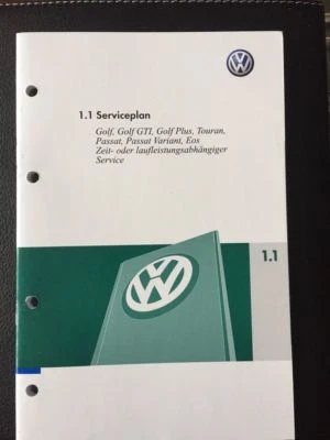 VW Serviceheft Scheckheft Serviceplan Wartungsheft Golf Passat Touran ab2006 NEU - Bild 1 von 4