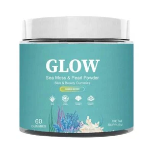 Sea Moss Glow Gummies Vitamins Seamoss Pearl Powder Aloe Vera Irish 60 Count一 - Picture 1 of 10