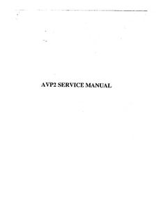 Technical Manual Instructions for Harman Kardon Avp 2 - Picture 1 of 1