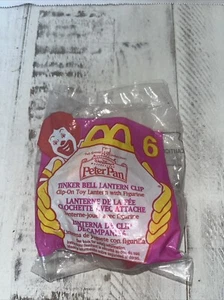 Disney Peter Pan Tinker Bell Lantern Clip McDonald's Happy Meal Toy Sealed 1997 - Picture 1 of 3