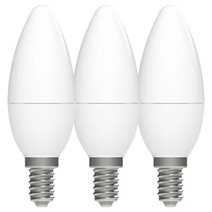 LED Kerze Leuchtmittel Glühbirne Lampe E14 4,9W warmweiß Opal C35 3-Pack - Bild 1 von 3