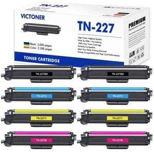 Tóner 8 PK TN-227 compatible con Brother TN227 MFC-L3710CW HL-L3270CDW L3770CDW - Imagen 1 de 7