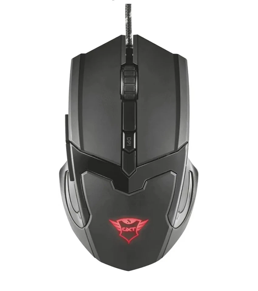 Trust GXT 101 Gaming Maus 6 Tasten 4800 dpi LED Beleuchtung PC 1,8m Kabel - Bild 1 von 4