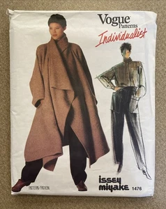 VTG Vogue Individualist Pattern 1476 ISSEY MIYAKE Sz 12 Coat Shirt Pant UNCUT FF - Picture 1 of 13