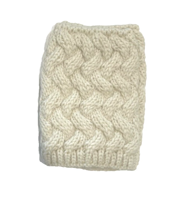 NUEVO Puño Bota Marfil Invierno Cálido Bota Corta Cable Tejido Legging Foto 1 de 1