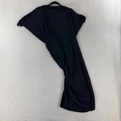 Vestido jersey AllSaints Pia para mujer talla 2 azul marino hasta la rodilla fruncido elástico Foto 1 de 4
