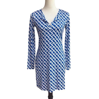 Vestido Diane Von Furstenberg Reina Seda Manga Larga Mujer’s Talla 2 Foto 1 de 4