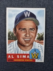 1953 TOPPS BASEBALL CARD #241 ALBERT AL SIMA WASHINGTON SENATORS HIGH # VG-EX - Picture 1 of 2