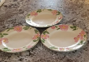 Vintage Franziskaner Wüstenrose Essteller 10-1/2" (3er Set) Wie Ist - Bild 1 von 7