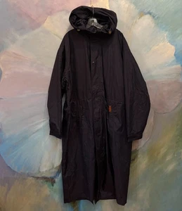 Outback Trading Pak-A-Roo Duster Coat 3XL Navy Waterproof Hooded Jacket - Picture 1 of 12