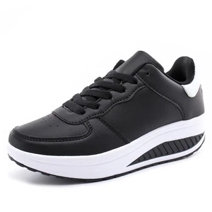 Womens Shape Up Sports Walking Shoes Platform Wedge Toning Gym Fitness Trainers - Picture 1 of 15