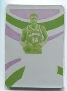 2021-22 Immaculate Print Plate Yellow Giannis Antetokounmpo 1/1 Milwaukee Bucks - Picture 1 of 2