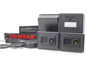 Pentax 645 Accessories Lot 120 & 220 Film Backs Strap Caps Cable Release Japan - Picture 1 of 8