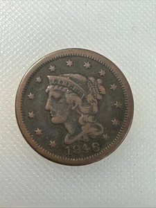 1846 Large Cent BT - Picture 1 of 2