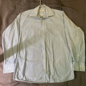 MICHAEL KORS Mens Slim Fit Shirt 15.5 34/35 Blue Long Sleeve Button-Down - Picture 1 of 10