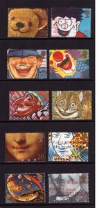 Great Britain GB 1990 Greeting Famous Smiles set used stamps - Picture 1 of 1