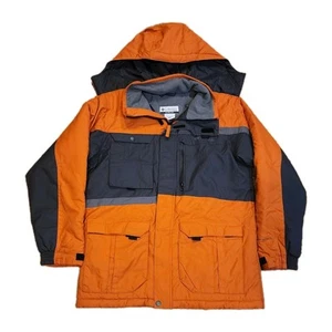 Orange COLUMBIA Omni-Shade Puffer Ski Jacket Removable Hood Youth Size 14-16 NEW - Picture 1 of 7