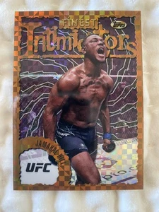 2024 Topps Finest UFC - Intimidators Jamahal Hill #INT-29 Refractor Checkerboard - Bild 1 von 2