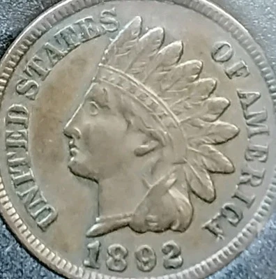 1892 Indian Head Cent Full Liberty Partial Diamonds #3711 - Image 1 of 4