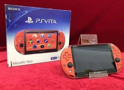 [CAJA] PS Vita Rojo Metálico PCH 2000 ZA26 Consola Cargador PSV Delgado Foto 1 de 4