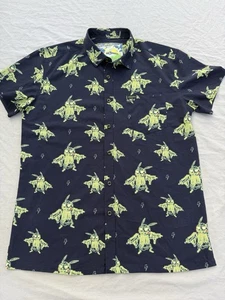 Herren L, Retro Rifle Evolution 4 Pikachu Kurzarm Grafik Muster Camp Shirt - Bild 1 von 17