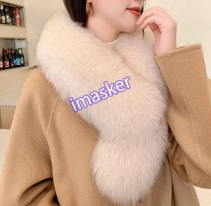 Sciarpa/collo/giacca donna collo/collo in vera pelliccia di volpe 100%  - Foto 1 di 29