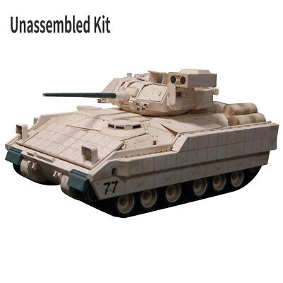 DIY Paper US M2 Bradley Infantry Fighting Vehicle 1:43 Handmade Model Craft - Image 1 of 4